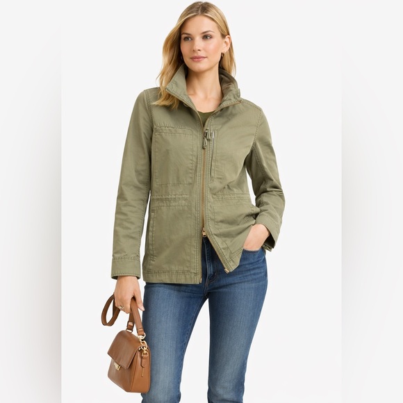 Jackets & Blazers - Madewell Utility Jacket Olive Green Zip Front Size S